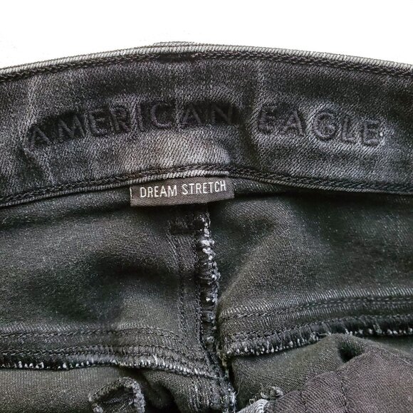 American Eagle Hi Rise Jegging Dream Stretch Black Size 6 - Picture 6 of 16